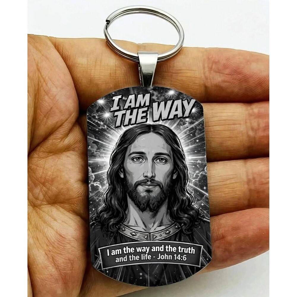 Bible John 14 : 6 God Lord Jesus Christ Stainless Keychain Reminder Faith Bless